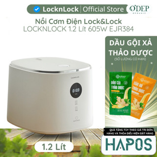 Nồi cơm điện LocknLock 1.2 Lít 605W, Hàng chính hãng Bianco Nemo, cảm ứng, men sứ chống dính EJR384 - HAPOS KIDS