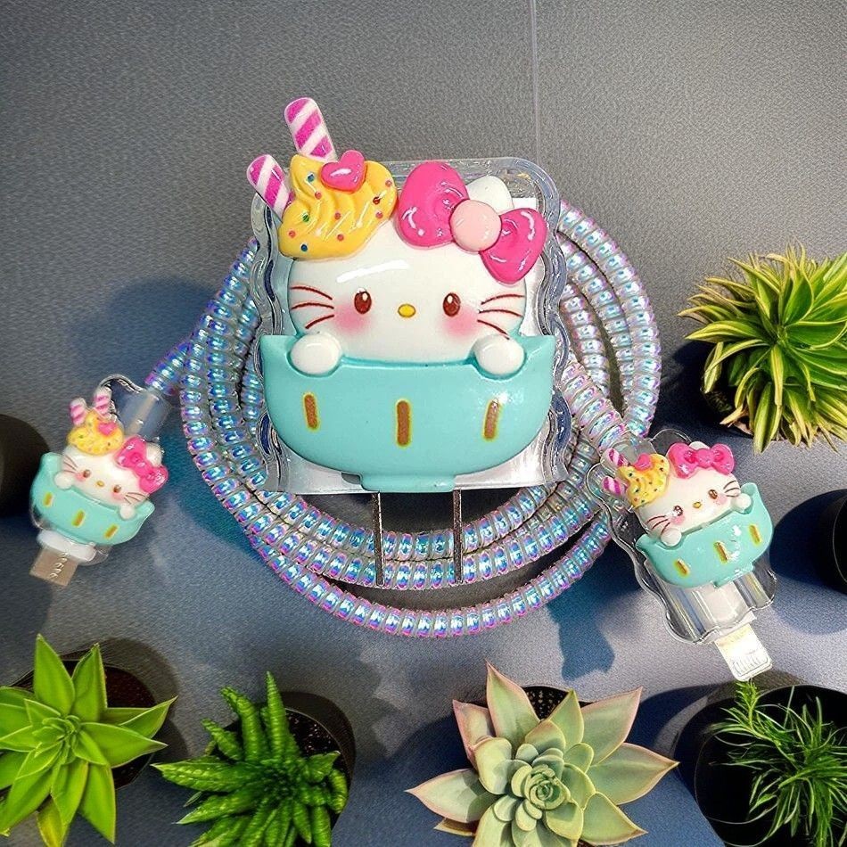 Hello Kitty VIVO 120W Bộ bảo vệ bộ sạc TYPE C Cổng VIVO Y35 Vỏ sạc VIVO 33w 90w Vỏ sạc