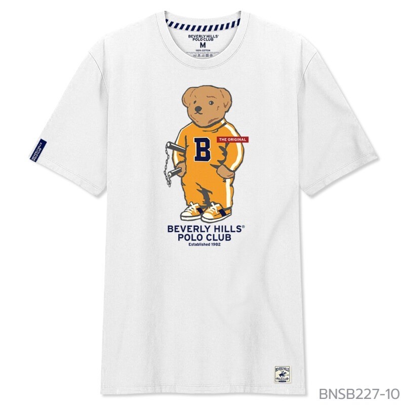 Beverly Hills Polo Club Fancy Bear In hình hoạt hình Áo thun ngắn tay Cotton cao cấp 100% Unisex