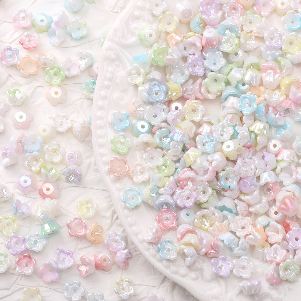 Khoảng 100 Chiếc Camellia / Lily of the Valley DIY Vòng Hoa Vòng Hoa Hạt ABS