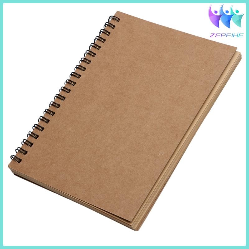 Reeves Retro Spiral Bound Coil Sketch Book Blank Notebook Kraft Sketching Paper