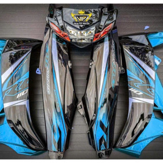 Dàn áo xe Sirius 50/110cc - Yếm Trong Xanh Doremon - Full Đen - Nhựa ABS cao cấp Tặng Tem PVC 3 lớp