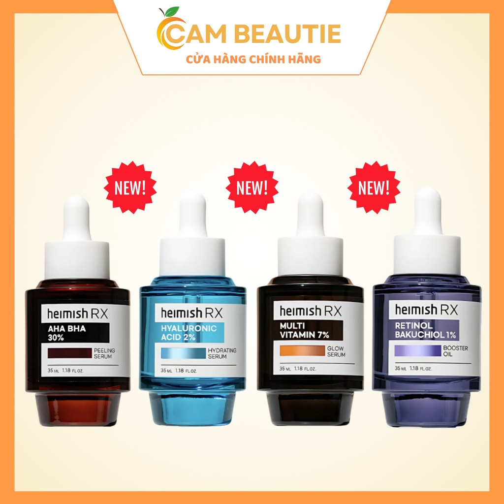 Serum Heimish Rx Hyaluronic Acid / AHA BHA Peeling / Retinol Bakuchiol / Multi Vitamin Glow Serum