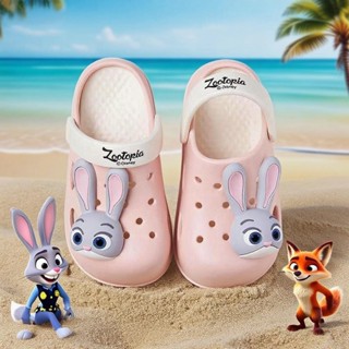 Cheerful Mario Disney dép cross bé gái nữ Zootopia Judy & Nick Mùa Hè dép sục trẻ em đế dày mùa hè