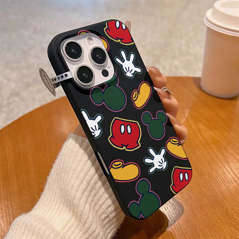 ốp lưng iPhone 11 12 13 14 15 16 Pro Max Funny soft cute Mickey Mouse Tương thích với iPhone 11 13 1