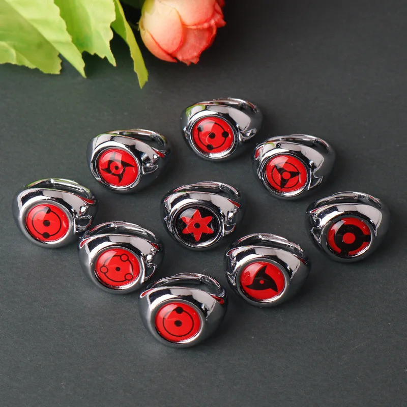 Anime Cosplay Nhẫn Akatsuki Sasuke Itachi Nhẫn Deidara Đau Orochimaru Kim Loại Ngón Tay Trang Sức Nh