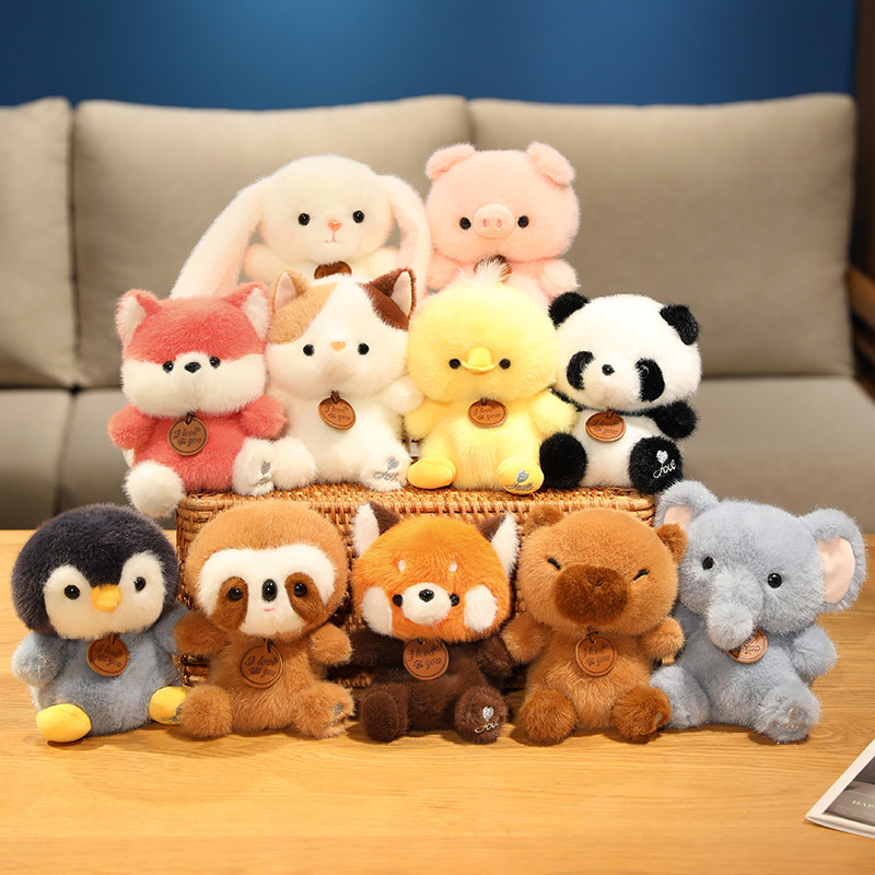 Dễ Thương Ngồi Động Vật Gấu Trúc Đỏ Cáo Sloth Mèo Mềm Mại Sang Trọng Búp Bê Nhồi Bông Capybara Pig P