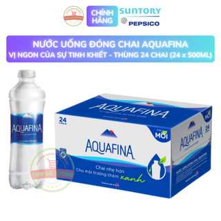 Nước Uống Tinh Khiết Aquafina - Thùng 24 Chai x 500ML