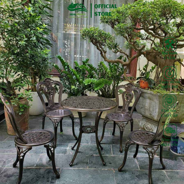 Bộ Bàn Ghế Sân Vườn D68-MĐ - HEALHOMES