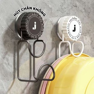 Móc Treo Thau Chậu Nhà Tắm Hút Chân Không Chịu Lực, Giá Cốc Hút Treo Đồ Đa Năng Không Khoan Đục