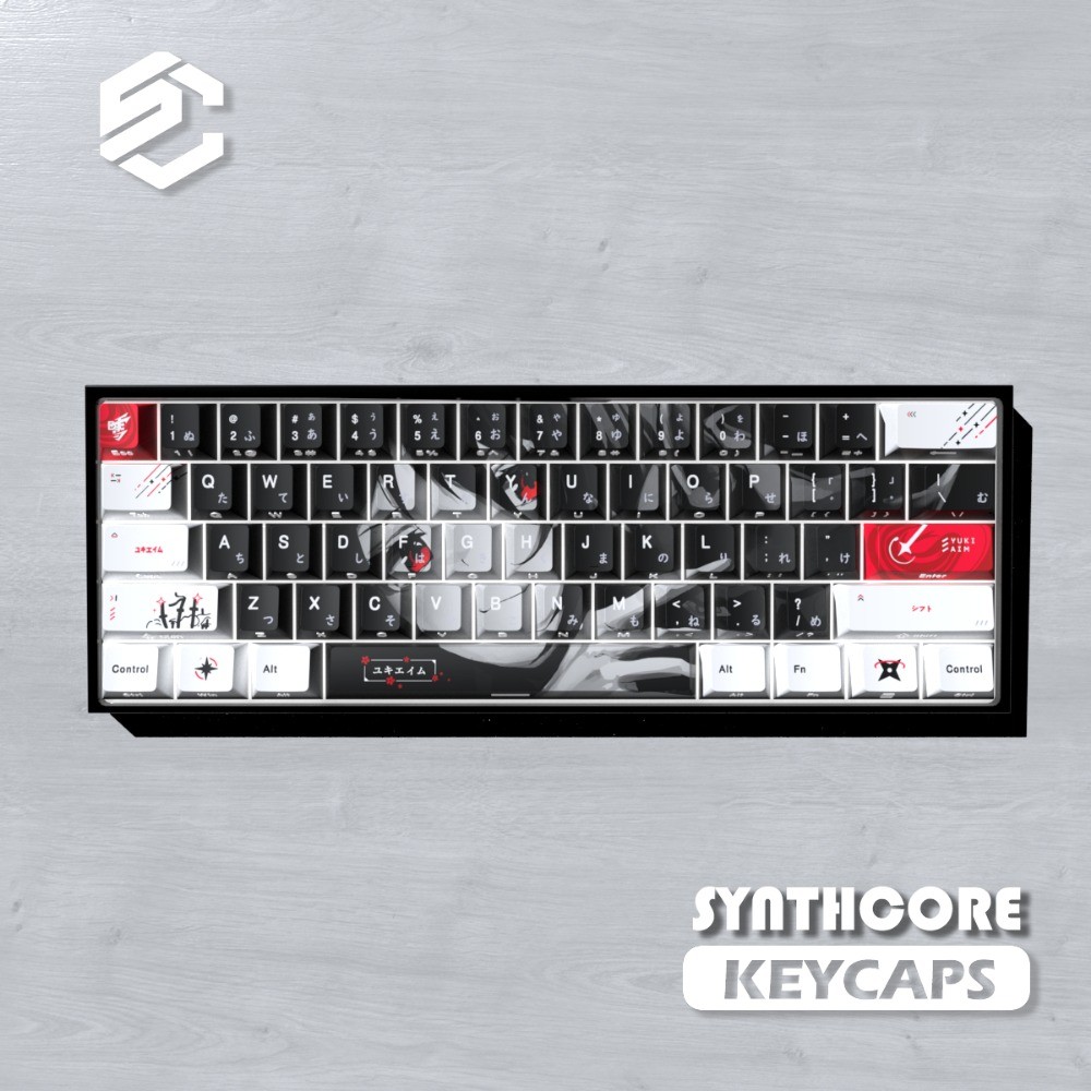 Yuki Keycap Cherry Profile 74 Phím PBT Letter Side-printed LED Transmission Wooting60 Mad68 Mechanic