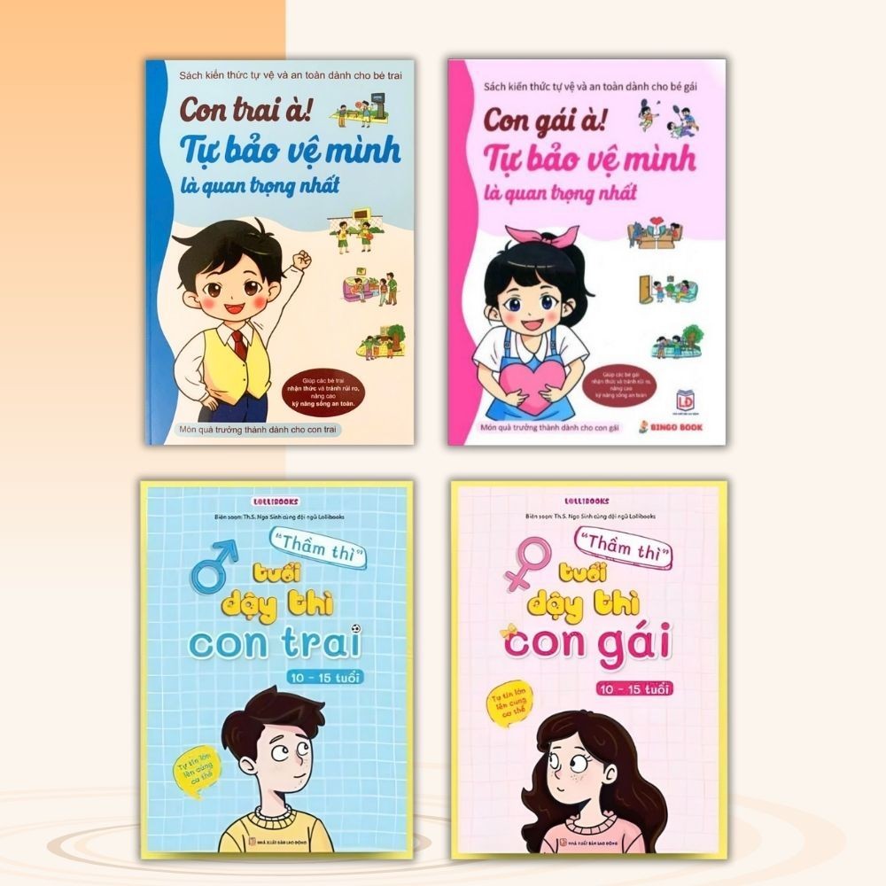 Sách -  Thầm Thì Tuổi Dậy Thì Con Gái, Con Trai & Con Gái À, Con Trại À Tự Bảo Vệ Mình