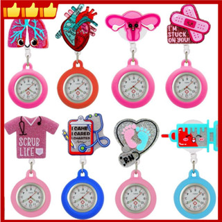 Hoạt Hình Lấp Lánh Có Thể Thu Vào Đồng Hồ Bỏ Túi Cho Y Tá Bác Sĩ Kẹp Treo Ve Áo Y Tá Đồng Hồ Fob Bỏ Túi Đồng Hồ Huy Hiệu Cuộn
