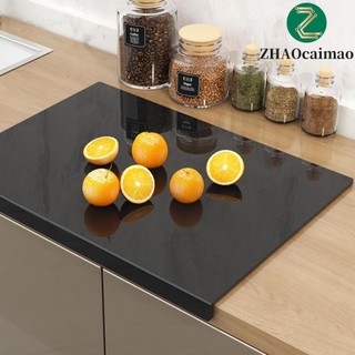 Bảng cắt Acrylic ZHAOCAIMAO, Thớt dày trong suốt / đen, Bột uốn cạnh hình chữ nhật chống trượt đa chức năng