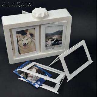 Giá đỡ Photocard xoay 3D ALARION, Dễ dàng lắp đặt 12 túi Khung ảnh để bàn, Bảo vệ trong suốt bền bỉ Đồ trang trí xoay trang Album ảnh Máy tính để bàn