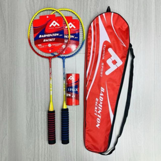 Set 2 vợt cầu lông nội địa trung kèm bao đựng tặng hộp 3 quả cầu Cán Vợt Sport