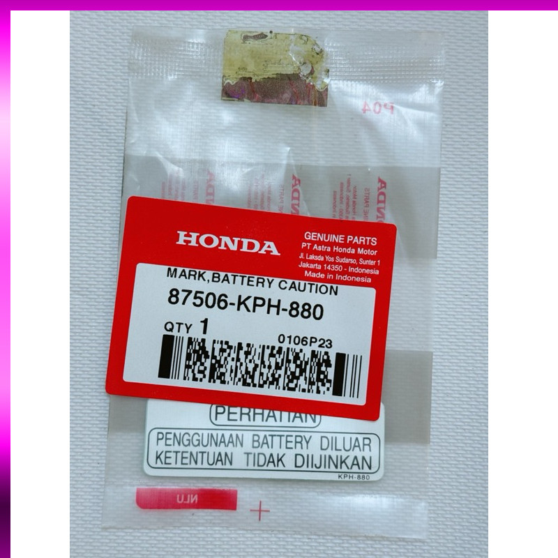 TEM THÔNG SỐ BÌNH ẮC QUY SONIC 150 / WINNER V1V2VARIO / WAVE 100 / WAVE 125 / FUTURE 125 / VISION / 