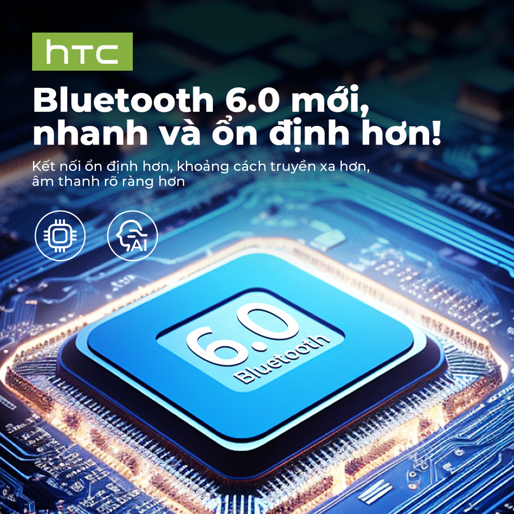HTC NE16 AI V6.0 Tai Nghe Bluetooth HIFI Gọi Nhạc Khử Tiếng Ồn Không Dây Chống Rơi Thể Thao | BigBuy360 - bigbuy360.vn