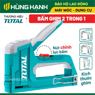Kìm bấm ghim 2 trong 1 Total THT31146, có thể điều chỉnh lực bấm, Kềm bấm đinh thẳng, bê tông cầm tay