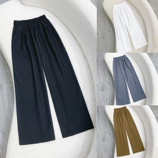  Quần tây bigsize nữ ống suông dài lưng chun co giãn cho nữ vải tây mềm mại dễ phối đồ 55-92kg -Q558 