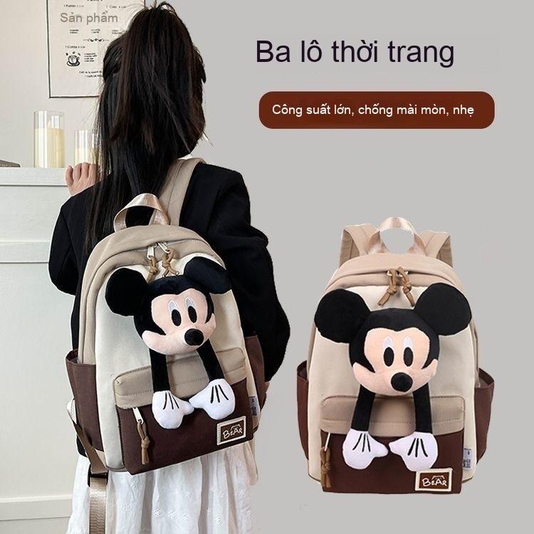 Balo cho bé gái mầm non cao cấp lớp 1 bé trai cute  búp bê mẫu giáo túi đi học Mickey cho trẻ em