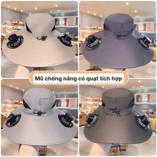 Mũ chống nắng có quạt tích hợp, bảo vệ hiệu quả khỏi tia UV, phù hợp cho đi biển, dã ngoại, đi chơi, đi du lịch