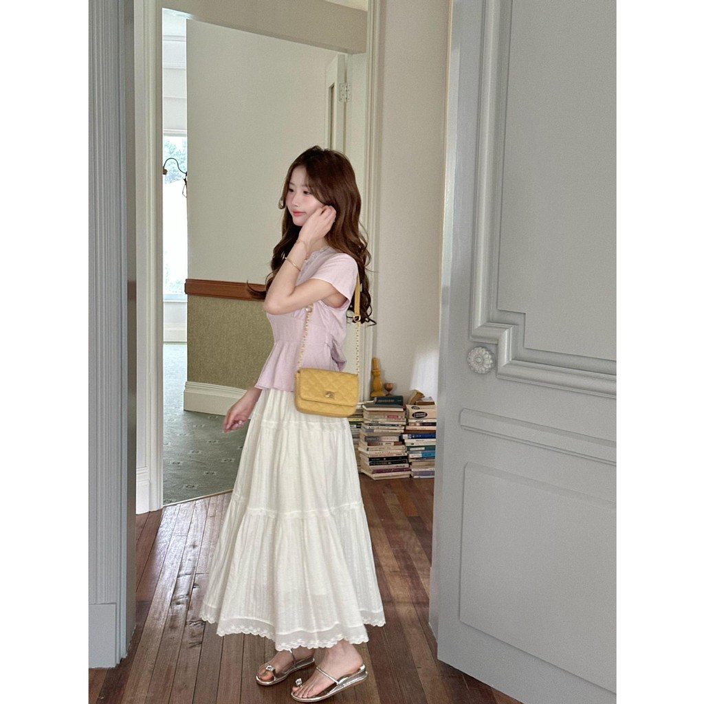 Áo Sơ Mi Ngắn Tay Cổ V Phối Ren Phong Cách Hàn Quốc Thanh Lịch Mới Mùa Hè Cho Nữ Thời Thượng | BigBuy360 - bigbuy360.vn