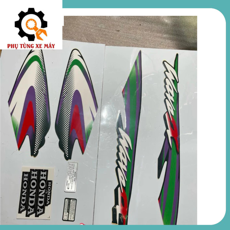 PT86_ Bộ tem wave anpha nhỏ 2k3-2k5 màu xanh nhớt |