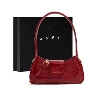  Túi baguette nhỏ màu đỏ CK thiết kế độc đáo cho phụ nữ túi xách thời trang mới 