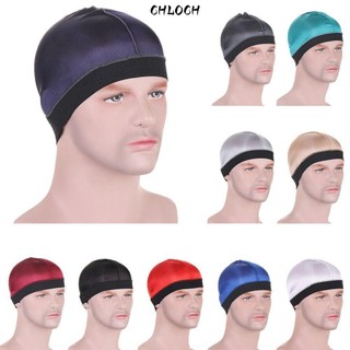 CHLOCH Wave Caps, Polyester Thoáng Khí Nam Durag Mũ, Bonnet Co Giãn Màu Trơn Nhiều Màu Nhiều Màu Mũ Durag Nam