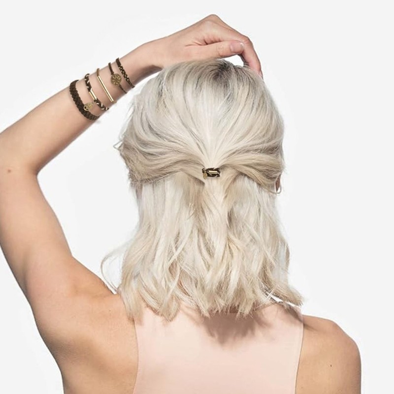 Fine 10 Miếng Dây Buộc Tóc Co Giãn Cho Nữ Tóc Dây Buộc Tóc Tóc Bun