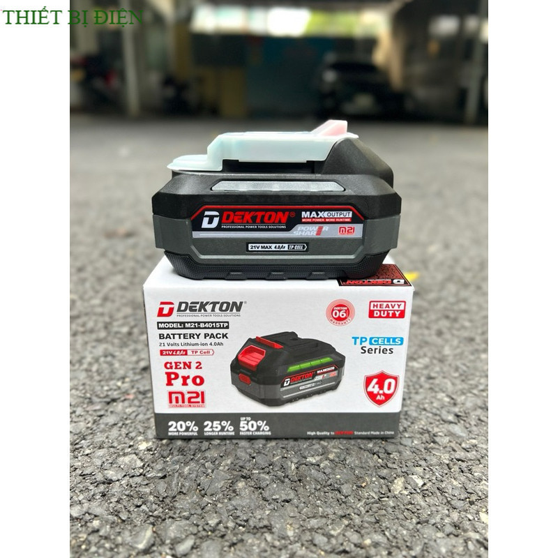 Pin 21V Dekton chân phổ thông M21 B4015TP/ chính hãng Thiết Bị Điện