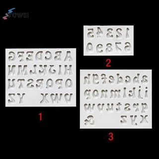 YOWEI Số Khuôn Chữ Cái Khuôn Silicon 3D Fondant Khuôn Bánh Trang Trí Dụng Cụ VN