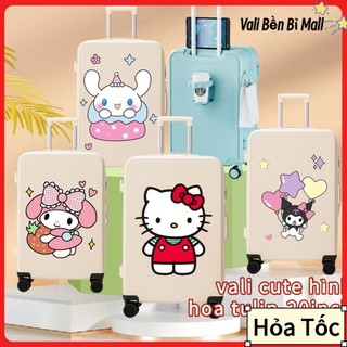 Vali Cute Cho Bé du lịch Size 20 Vali siêu nhẹ,vali có cổng sạc usb-a Bảo,Vali Kuromi Cho Bé GáI,Hello Kitty,Kuromi