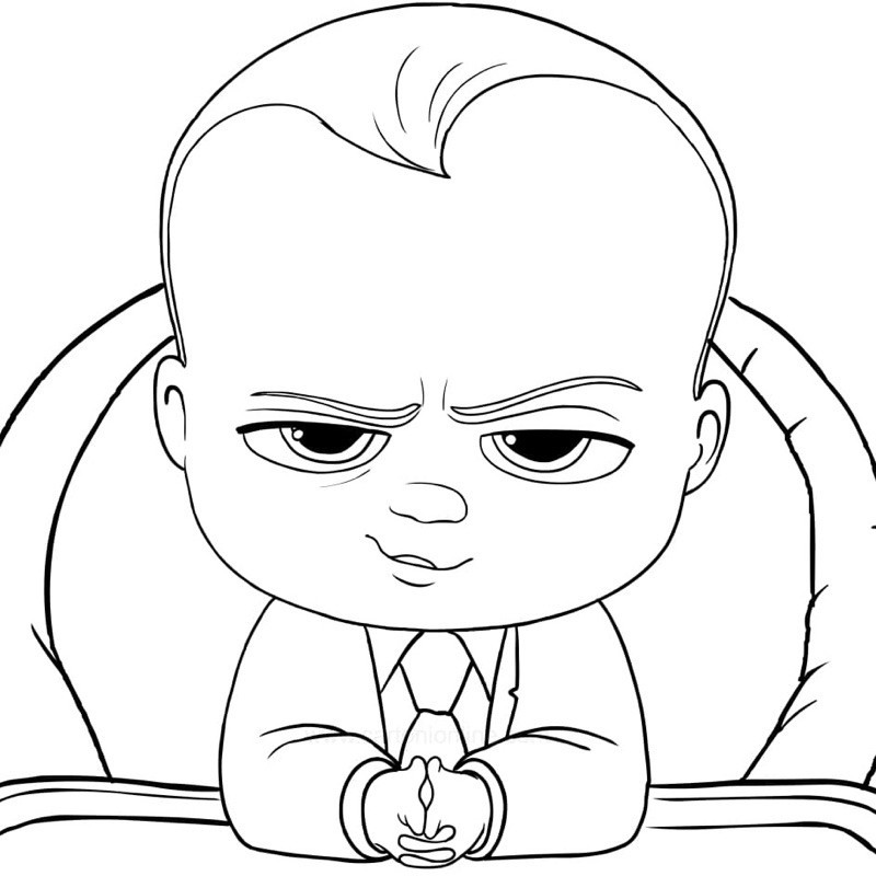 The Boss Baby (Nhóc Trùm) - Set 20 Tờ Tranh Tô Màu A4 A5 Dành Cho Màu Sáp, Màu Chì - TRANH TÔ MÀU MÈ