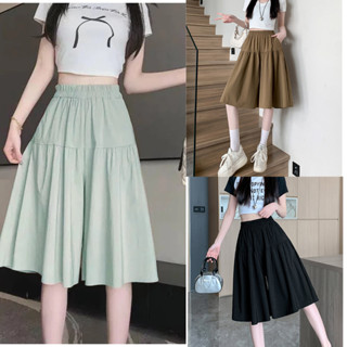 Quần Giả Váy Lửng Nữ Lưng Thun Dáng Xòe Vải Mềm Mặc Đi Chơi Đi Học Phong Cách Hàn Quốc –M16