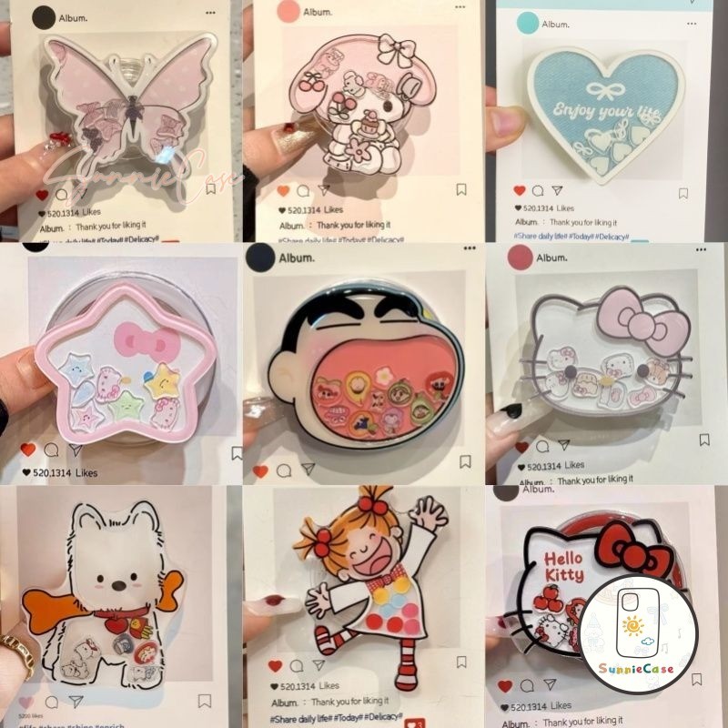 Cây Mèo Dễ Thương Vui Nhộn Hình Chó Mèo Hoạt Hình Dễ Thương Gấp Gọn Giá Đỡ Điện Thoại Di Động