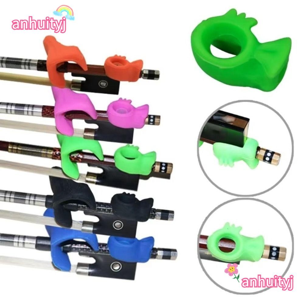 ANHUITYJ Violin Bow Grip Corrector, Silicone Universal Violin Hold Bow Posture Corrector, Violin / V