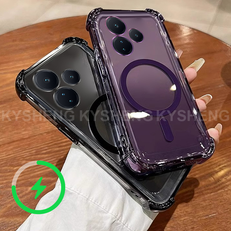 Ốp Lưng Cho Realme C53 C51 NOTE 50 C61 C63 Narzo N63 neo 7 Vỏ Điện Thoại TPU Sạc Từ Tính Bốn Góc Chố