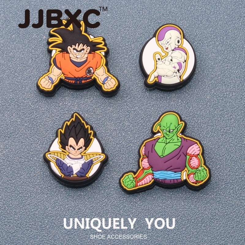 JJBXC CHARM Khóa Giày Phụ Kiện Giày Dragon Ball Anime Nhân Vật Son Goku Giày Hoa DIY Thời Trang Giày