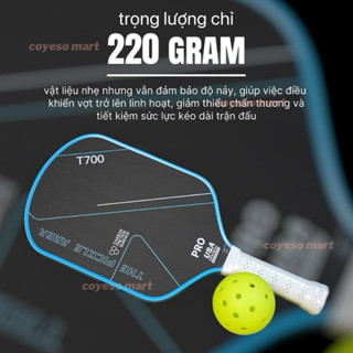 vợt pickleball CARBON T700 carbon mặt nhám