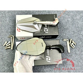 Kính H2c V2 Nhôm CNC siêu xịn gắn xe máy (tặng kèm ốc và phụ kiện)