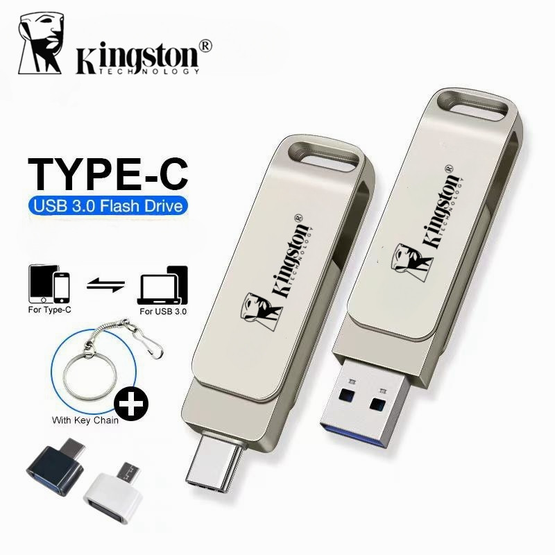 Kingston Pendrive 512GB 1TB 2TB USB Stick Key Metal TYPE-C Tương thích với Android iPhone15 / 16 / 1
