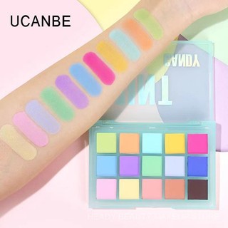 Bảng phấn mắt UCANBE Macaron 15 màu, màu sắc mờ hoàn toàn, trang điểm neon tươi GH8F