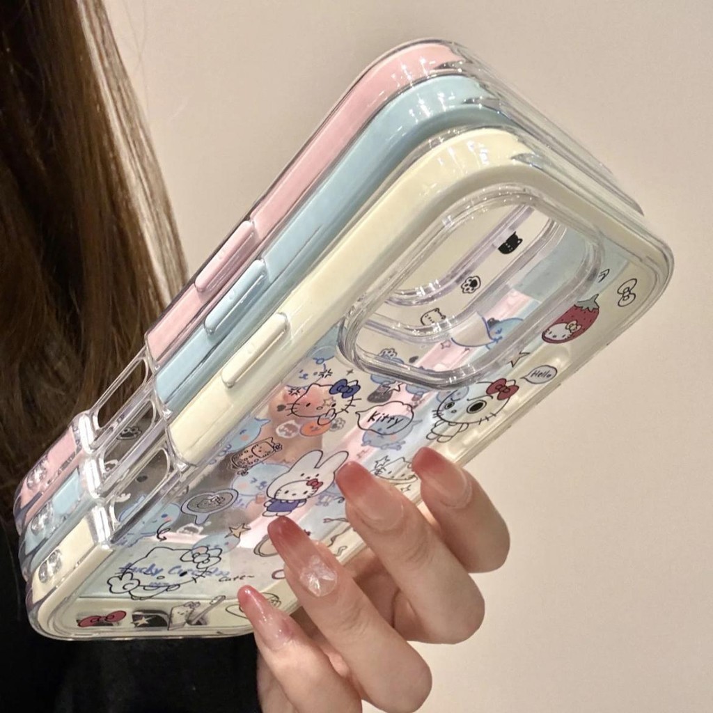 Ốp Điện Thoại Trong Suốt Mèo Đen Toàn Màn Hình Chống Rơi Cho iPhone 16 Promax 15 Promax 11 12 13 Pro14plus 11promax 12 13mini XS XR XS Max 78se 7plus 6SP 6S