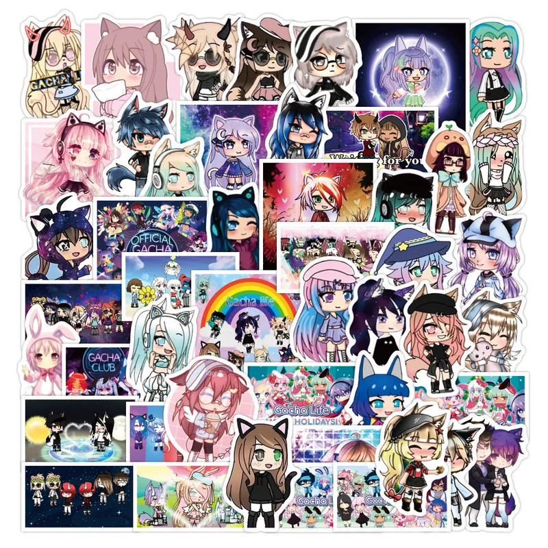10 / 30 / 50 Chiếc Trò Chơi Dễ Thương Anime Gacha Cuộc Sống Dán Hoạt Hình Đề Can DIY Sổ Lưu Niệm Lap