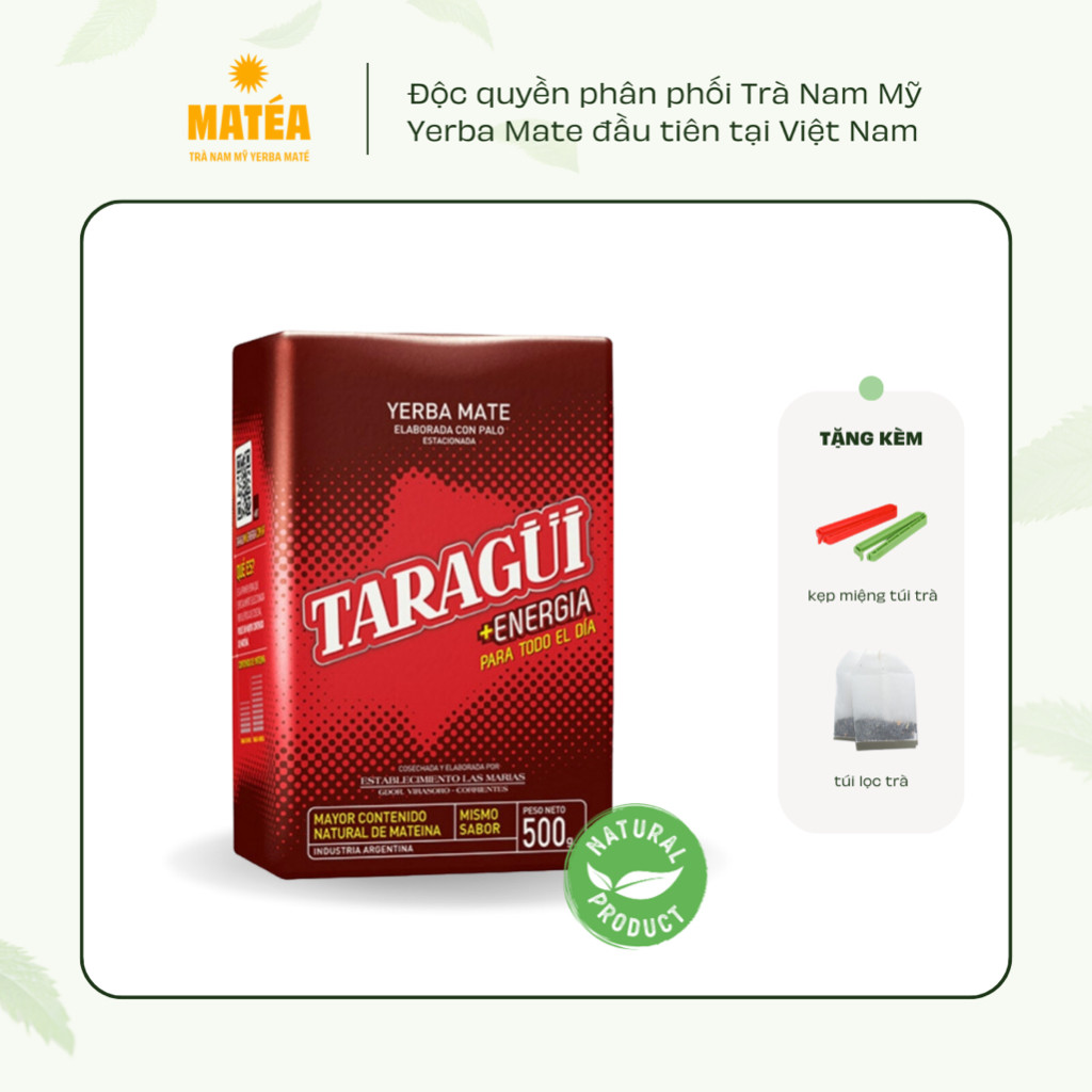 [HCM] Trà Yerba Mate Dòng Tăng Lực 500gr TARAGUI Energia Trà Nam Mỹ
