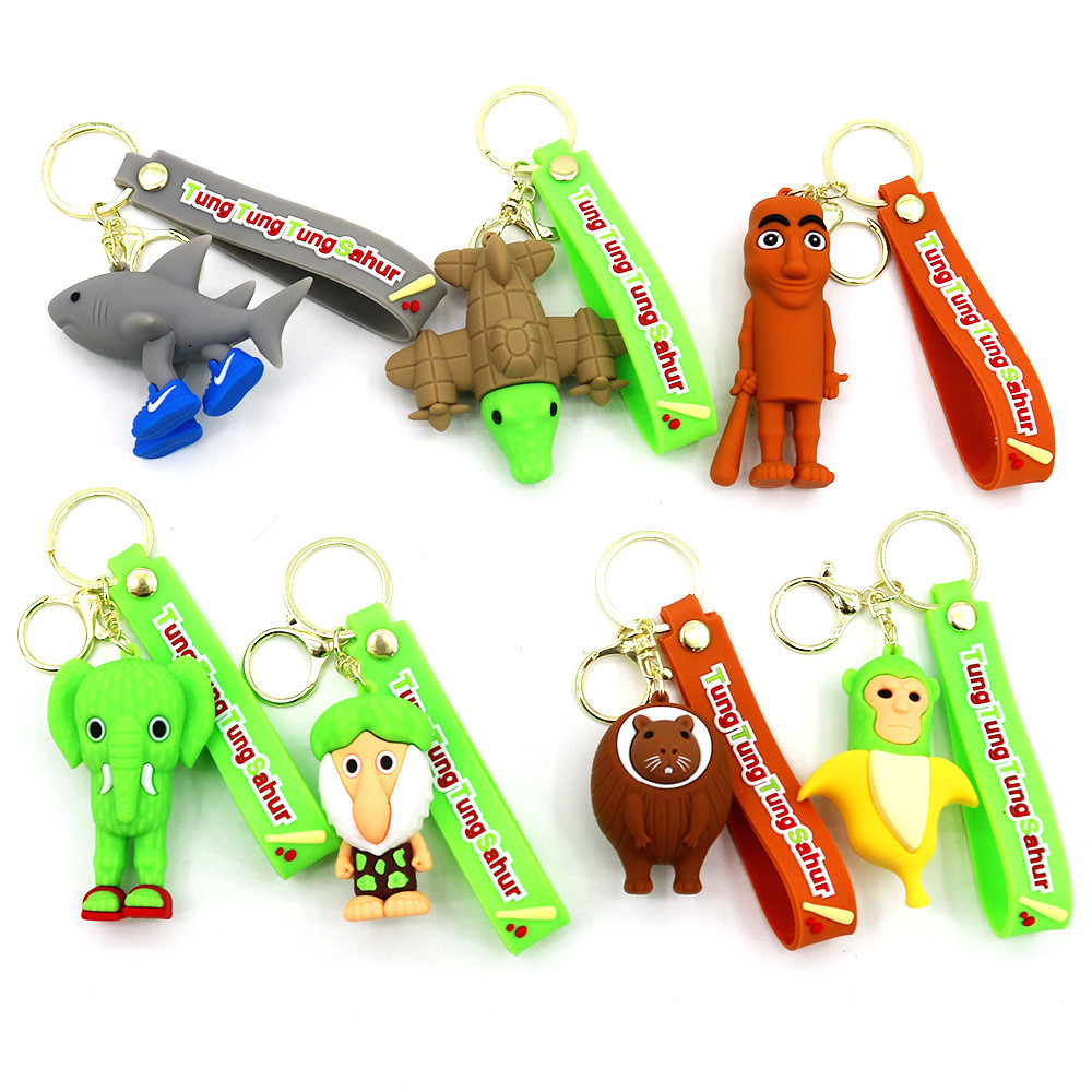 Móc khóa Tung Tung Sahur, mặt dây chuyền Tralalero, Tralala Bombardina, cá sấu Brr Brr, Patapim, Lir