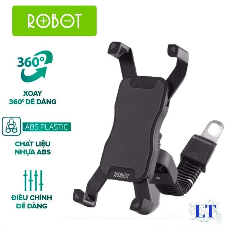 Giá Đỡ Điện Thoại Xe Máy ROBOT RT-MH02 MH01 - BẢO HÀNH 1 ĐỔI 1 CHÍNH HÃNG