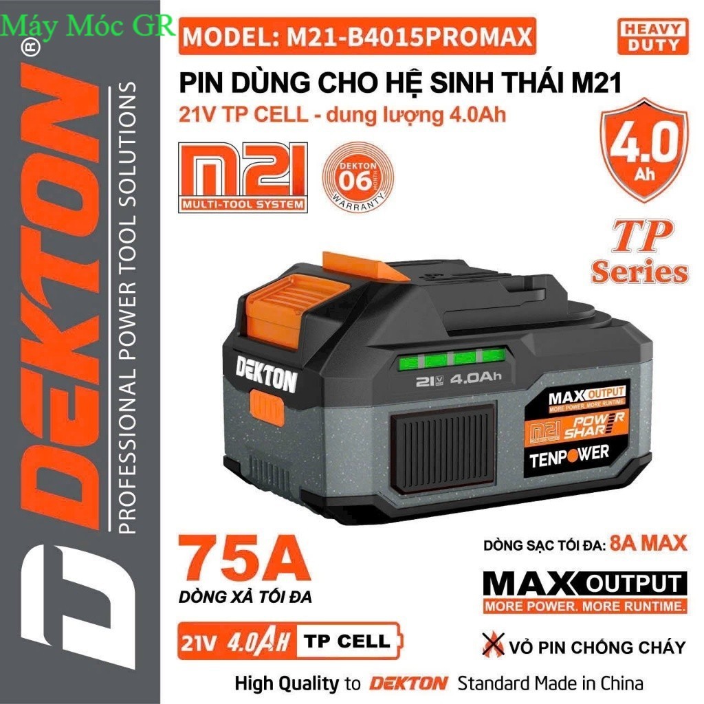 Pin 4A DEKTON M21-B4015PROMAX bảng mạch công nghệ thế hệ mới Chân Pin Phổ Thông, MẪU MỠI Thiết Bị GR